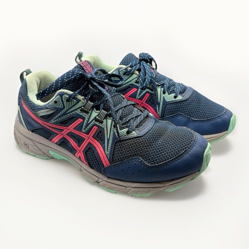 Asics Gel Venture 8 Women's Navy Blue Lace Up Shoes Size 8 Running Sneakers